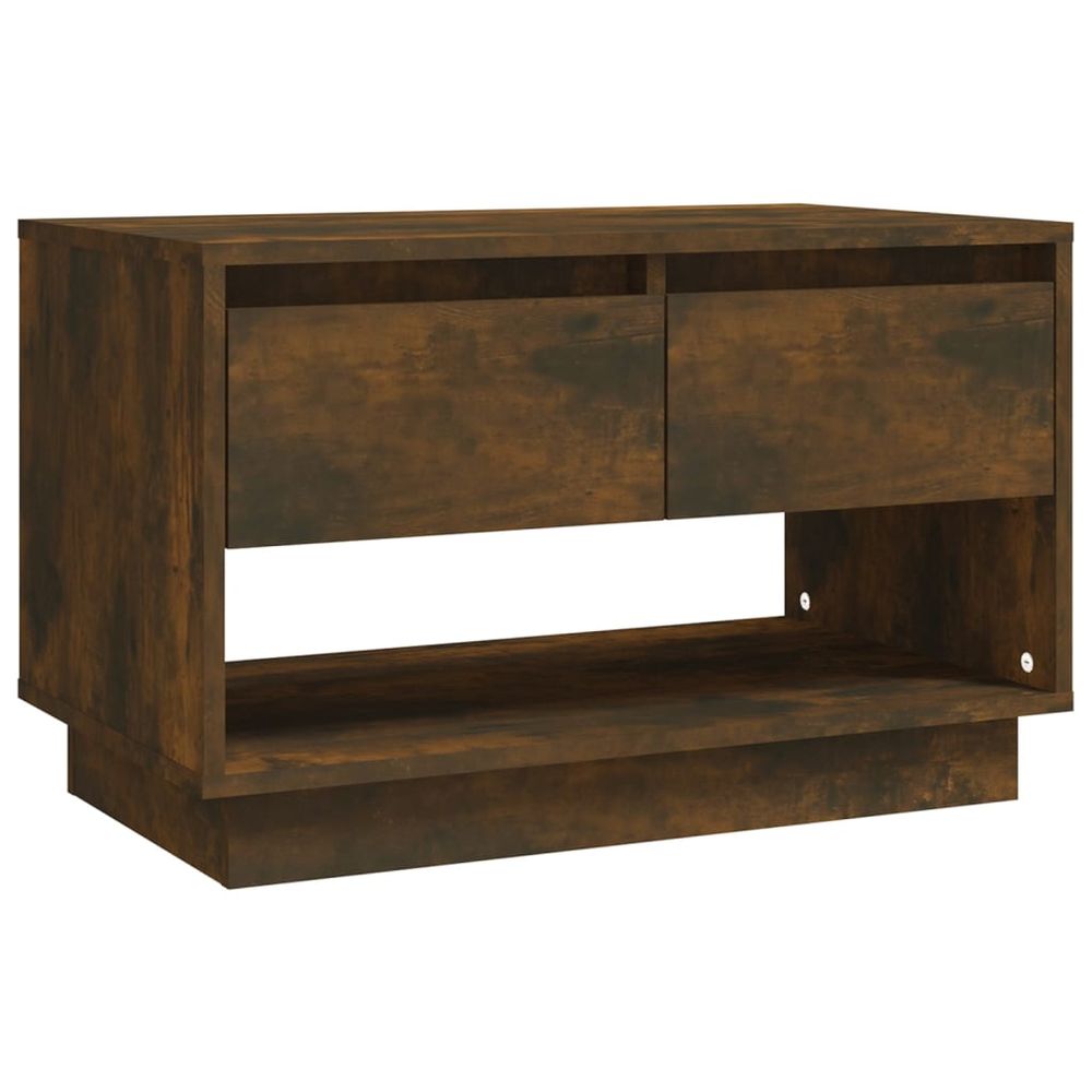 vidaXL TV Cabinet Smoked Oak 70x41x44 cm Engineered Wood V0671192258