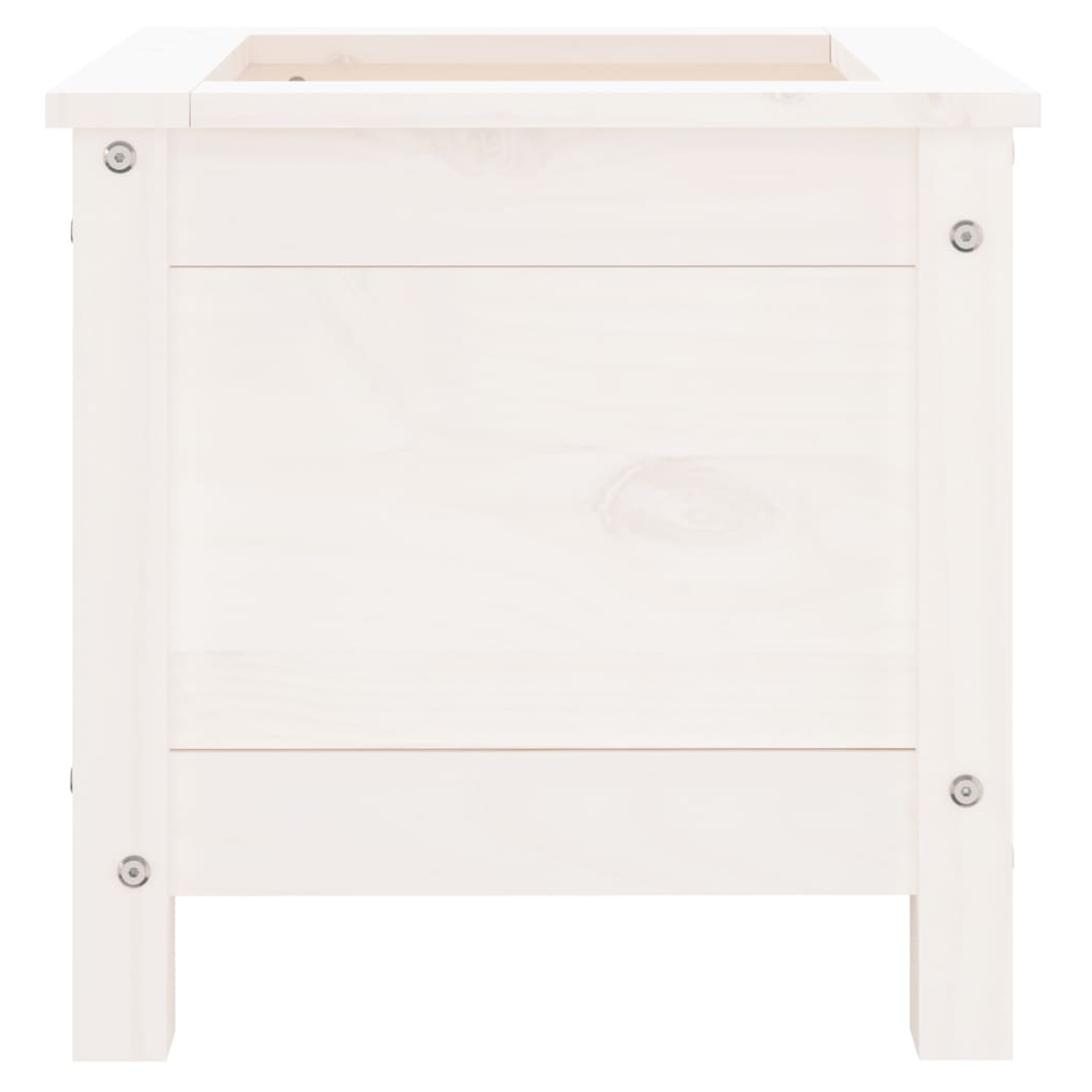 vidaXL Garden Planter White 40x40x39 cm Solid Wood Pine S0671357922