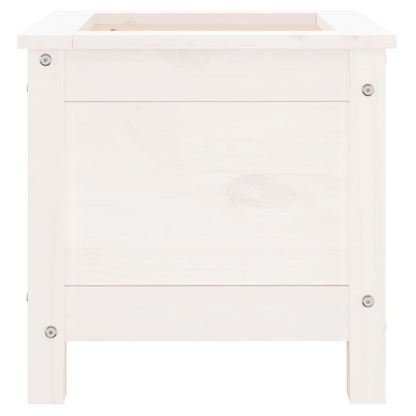 vidaXL Garden Planter White 40x40x39 cm Solid Wood Pine S0671357922