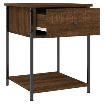 vidaXL Bedside Table Brown Oak 44x45x58 cm Engineered Wood S0671253894