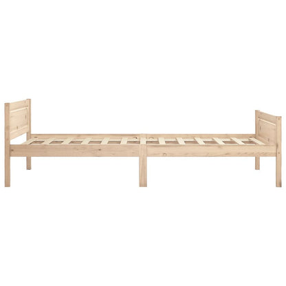 vidaXL Bed Frame Solid Pinewood 90x200 cm V0671190417