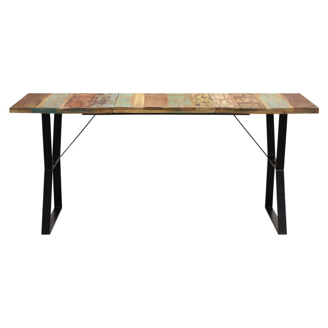 vidaXL Dining Table 180x90x76 cm Solid Reclaimed Wood V0671206157