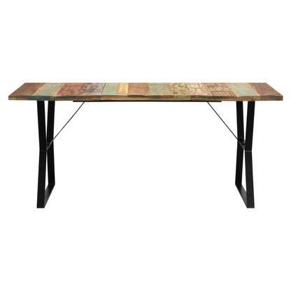 vidaXL Dining Table 180x90x76 cm Solid Reclaimed Wood V0671206157