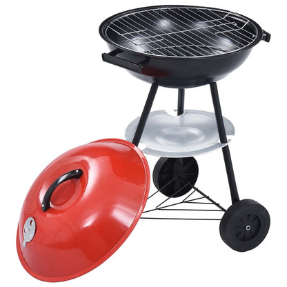 Portable XXL Charcoal Kettle BBQ Grill with Wheels 44 cm S069811375