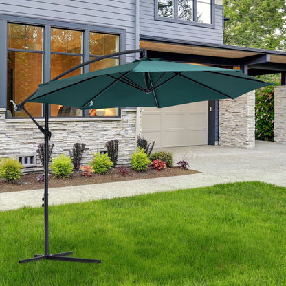 3mt Cantilever Umbrella Garden Banana Parasol Patio Hanging Sun Shade V067942483