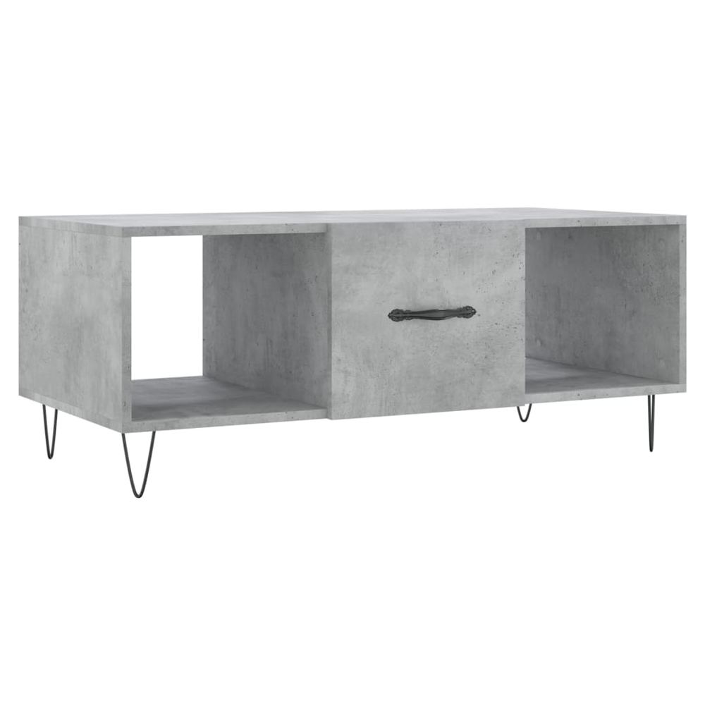 vidaXL Coffee Table Concrete Grey 102x50x40 cm Engineered Wood S0671256899