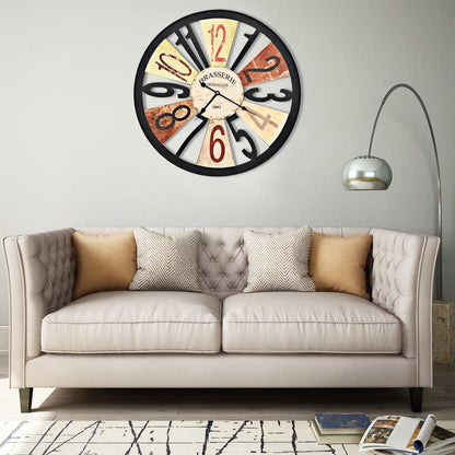 vidaXL Wall Clock Metal 70 cm Golden V0671354372