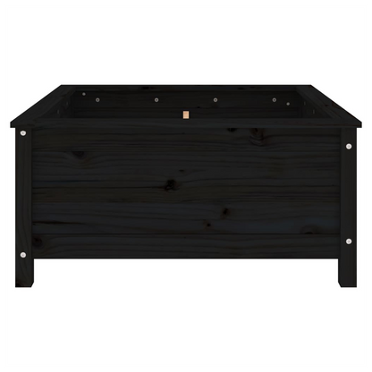 vidaXL Garden Planter Black 82.5x82.5x39 cm Solid Wood Pine S0671357932