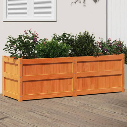 vidaXL Garden Planter Wax Brown 150x50x50 cm Solid Wood Pine S0671394882