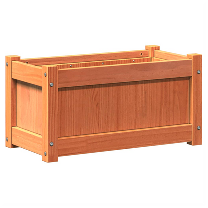 vidaXL Garden Planter Wax Brown 60x31x31 cm Solid Wood Pine S0671394922