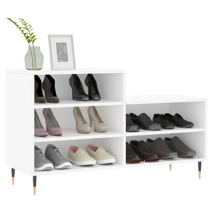 vidaXL Shoe Cabinet White 102x36x60 cm Engineered Wood S0671358945