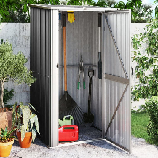 vidaXL Garden Shed Anthracite 118.5x97x209.5 cm Galvanised Steel S0671023273