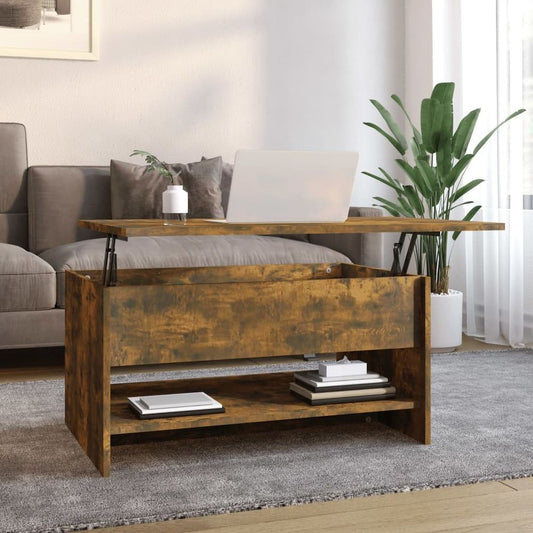 Coffee Table Smoked Oak 80x50x40 cm Engineered Wood S0671026321