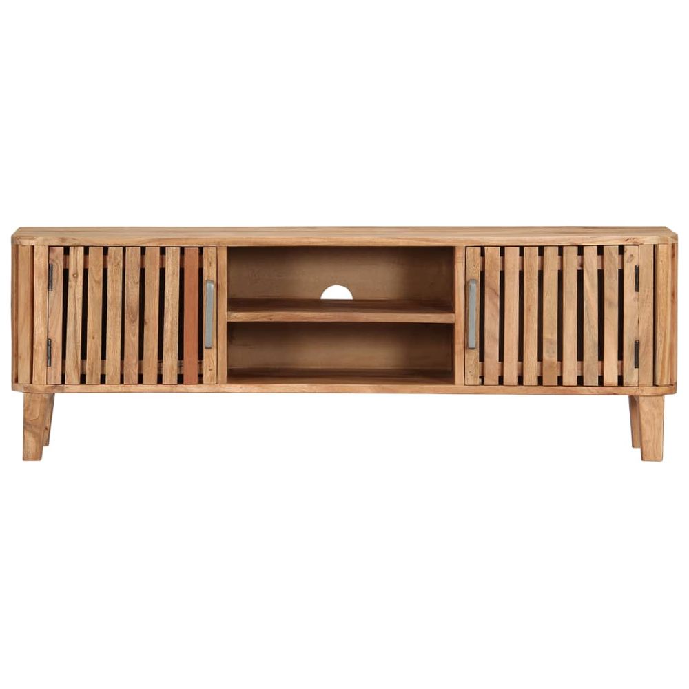 TV Cabinet 130x30x45 cm Solid Acacia Wood S035880453