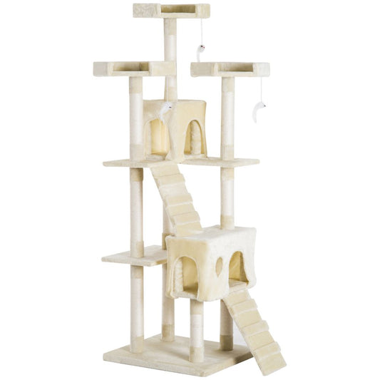 Condo Furniture Scratcher Post Pet Cat Tree Kitten Bed House Play Toy Ladder S0671070917