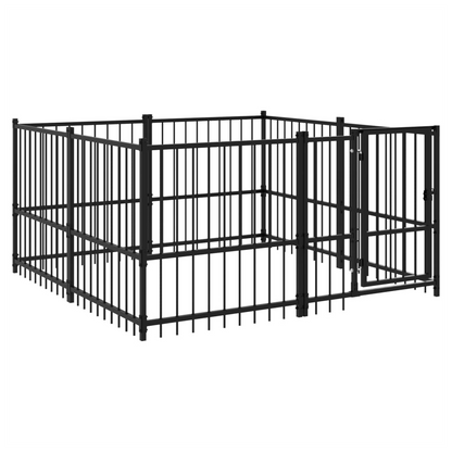 Outdoor Dog Kennel Steel 194 x 193.5 x 100 cm to 976 x 198 x 128 cm V0671100136