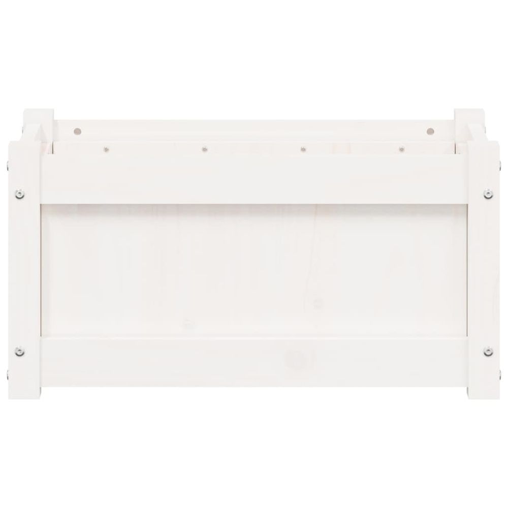 vidaXL Garden Planter White 60x31x31 cm Solid Wood Pine S0671388133