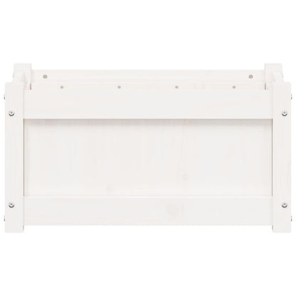 vidaXL Garden Planter White 60x31x31 cm Solid Wood Pine S0671388133