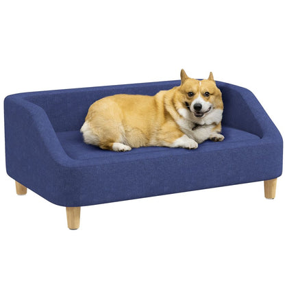 Dog Sofa Cat Couch w/ Removable Washable Cover, for Small Medium Large Dogs Blue S0671347282