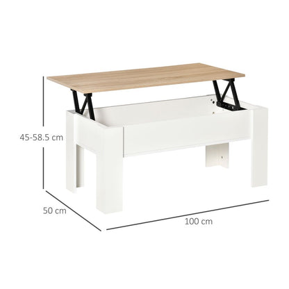 HOMCOM Lift Top Coffee Table w/Storage Compartment, Living Room Center Table S0671081167