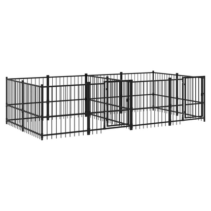 Outdoor Dog Kennel Steel 388 x 193.5 x 100 cm to 976 x 198 x 128 cm V0671100170