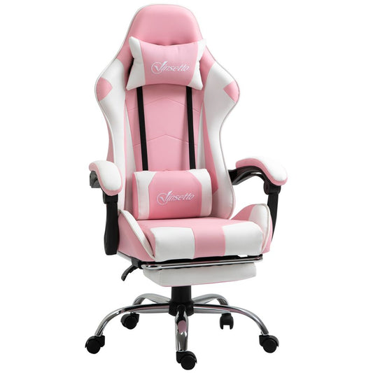 Racing Gaming Chair w/ Lumbar Support, Home Office Desk Gamer Recliner, Pink S0671097169