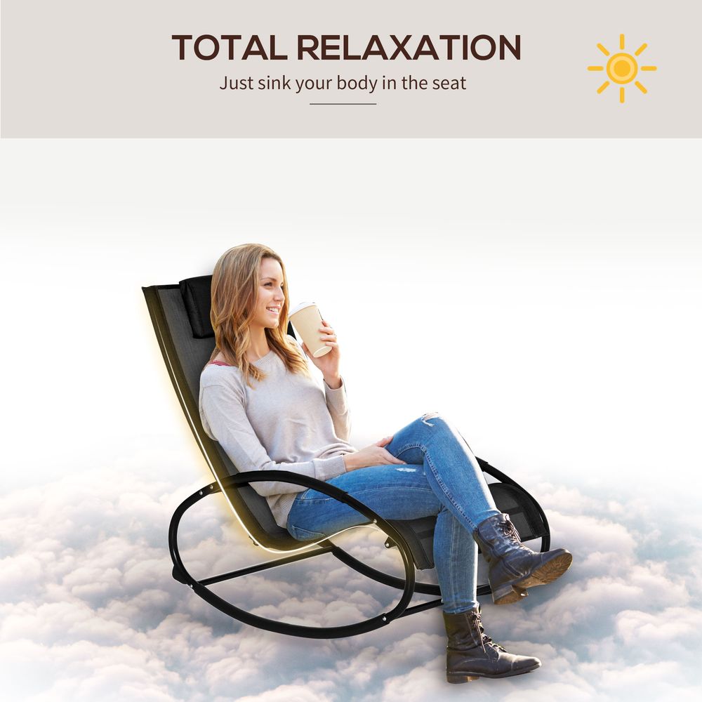 Outsunny Orbital Zero Gravity Rocking Chair, 88H cm S0671072102