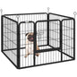 Pawhut Metal Pet Playpen Dog Kennel w/Door Latches In/Outdoor Use 82Lx82Wx60Hcm S0671346562