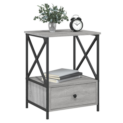 vidaXL Bedside Tables 2 pcs Grey Sonoma 50x41x65 cm Engineered Wood S0671262123