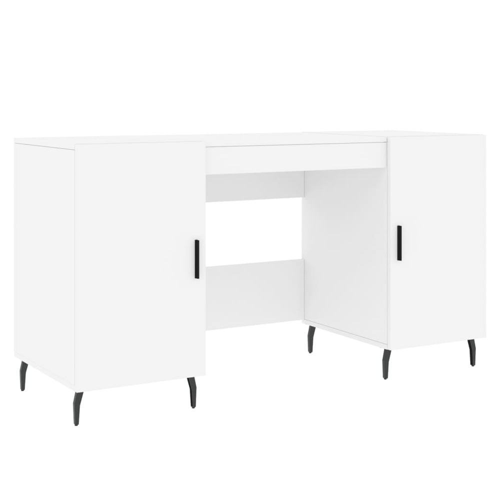 vidaXL Desk White 140x50x75 cm Engineered Wood S0671256724