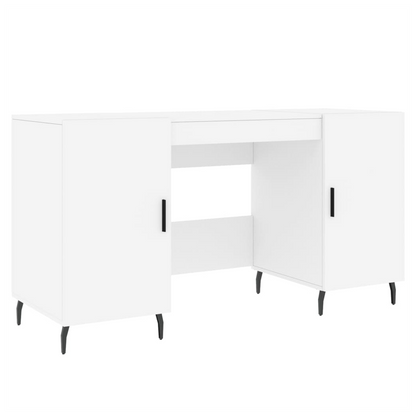 vidaXL Desk White 140x50x75 cm Engineered Wood S0671256724