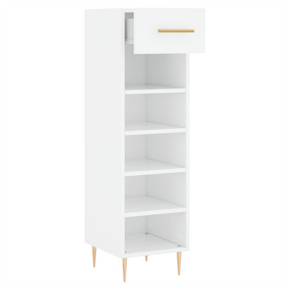 vidaXL Shoe Cabinet White 30x35x105 cm Engineered Wood S0671260272