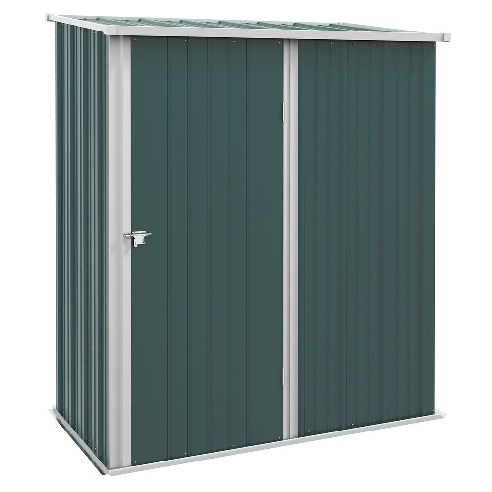 Outsunny Outdoor Storage Shed Steel Garden Shed w/ Lockable Door for Garden S0671383547