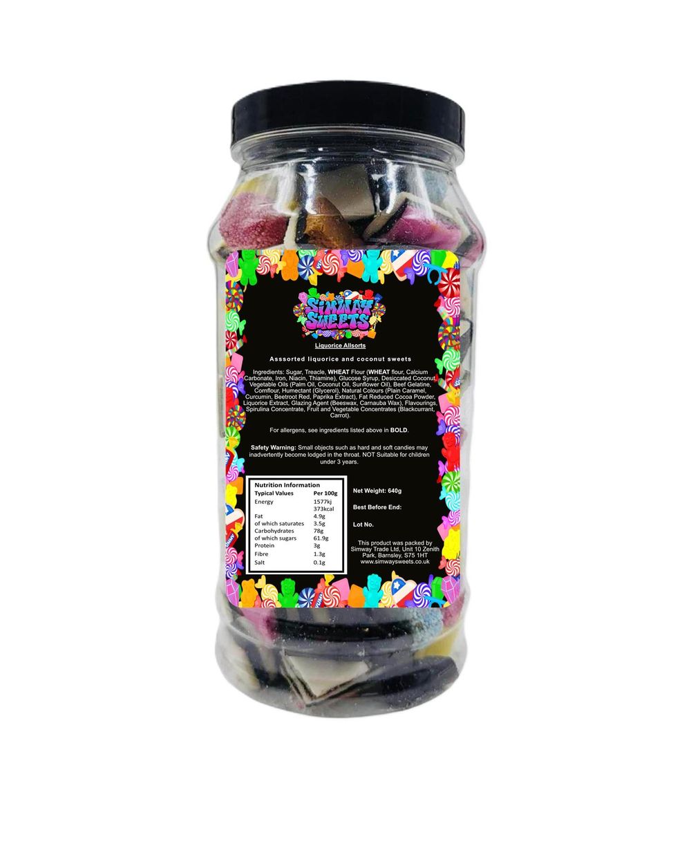 Liquorice Allsorts Retro Sweets Gift Jar