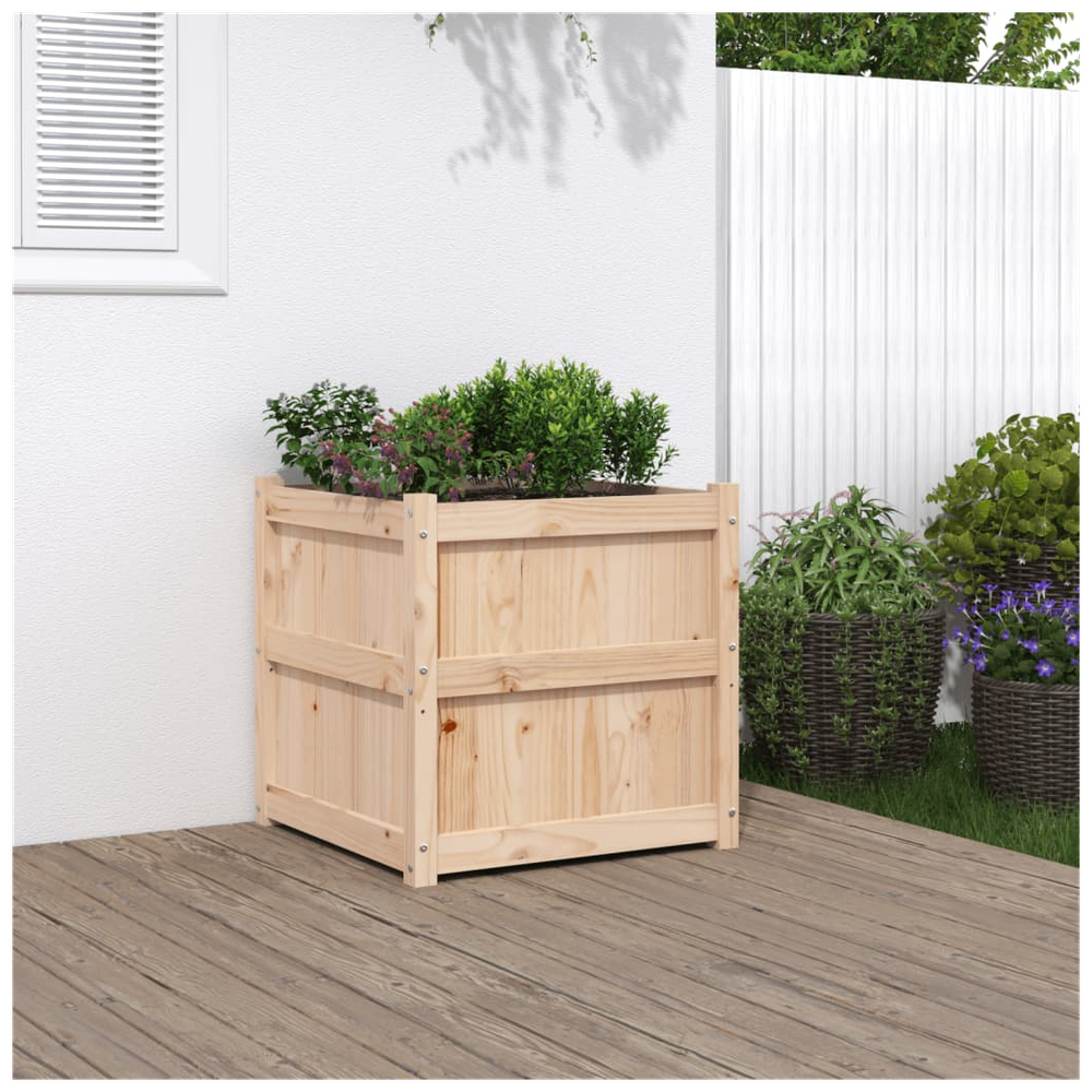 vidaXL Garden Planter 60x60x60 cm Solid Wood Pine S0671384734