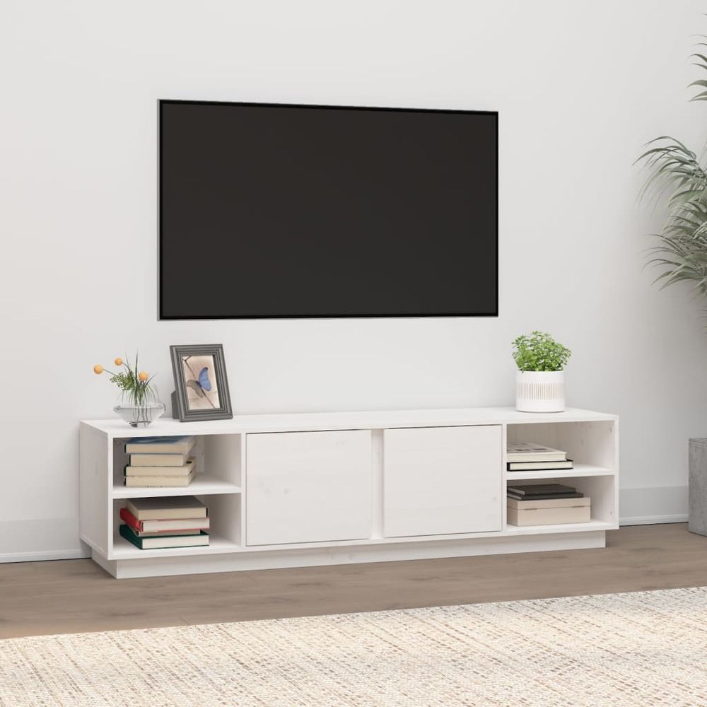 vidaXL TV Cabinet 156x40x40 cm Solid Wood Pine V0671394674