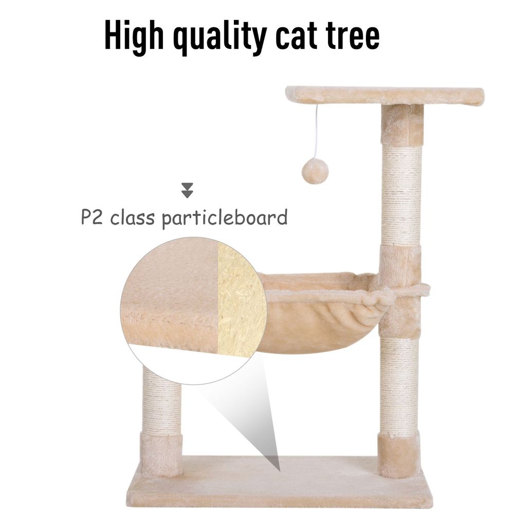 Cat Activity Tree Kitten Play Tower Palace Two-Tier w/ Sisal Scratching Post S0671071000