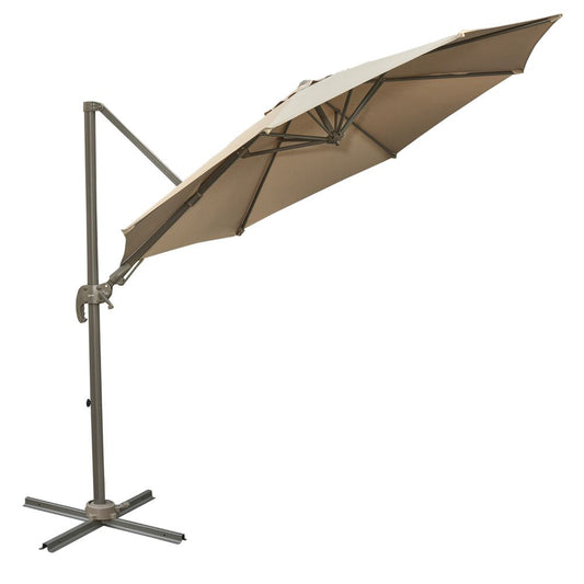 3 m Beach Hanging Umbrella Parasol-Khaki S067941537