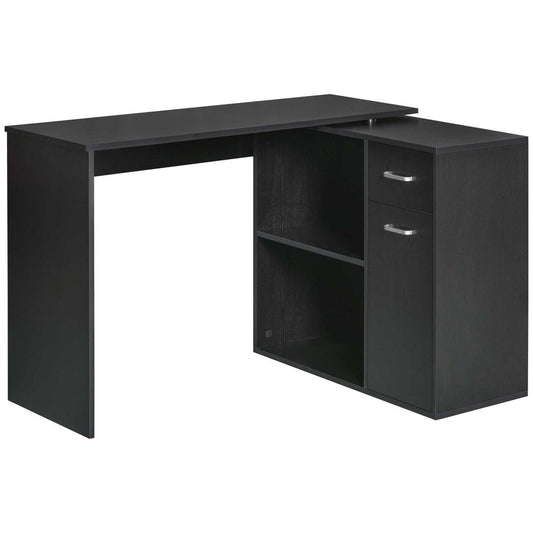 Corner Computer Desk 360� Rotating Dining Table W/ Storage Shelf Black S0671148967