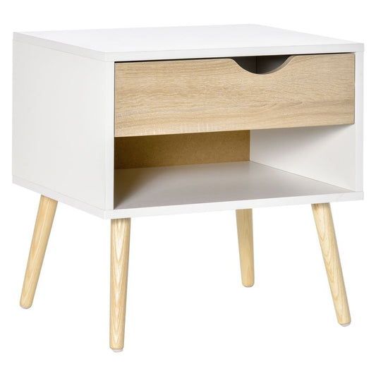 Bedside Table with Drawer and Shelf, Modern Nightstand, End Table S0671063341