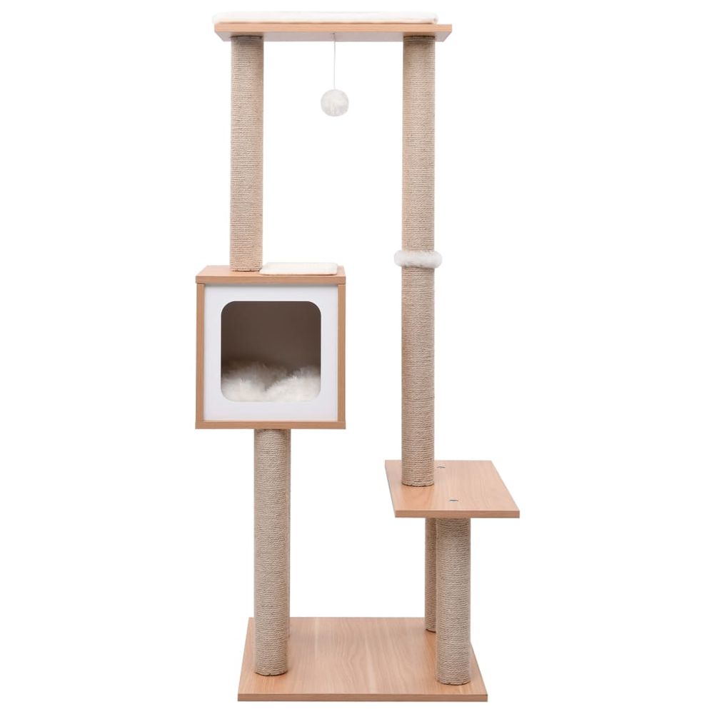 vidaXL Cat Tree with Sisal Scratching Mat 129 cm S069789599