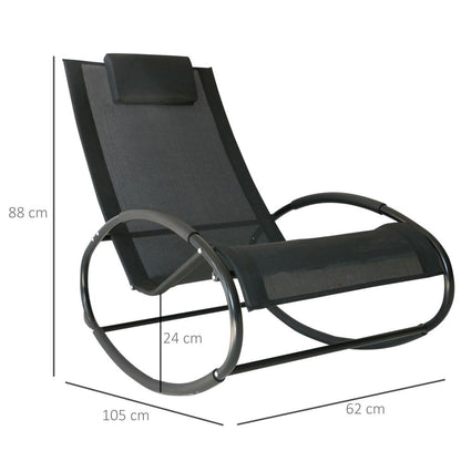 Outsunny Orbital Zero Gravity Rocking Chair, 88H cm S0671072102