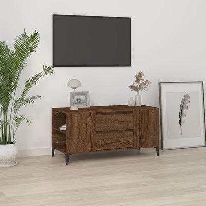 vidaXL TV Cabinet White 102x44.5x50 cm Engineered Wood S0671105425