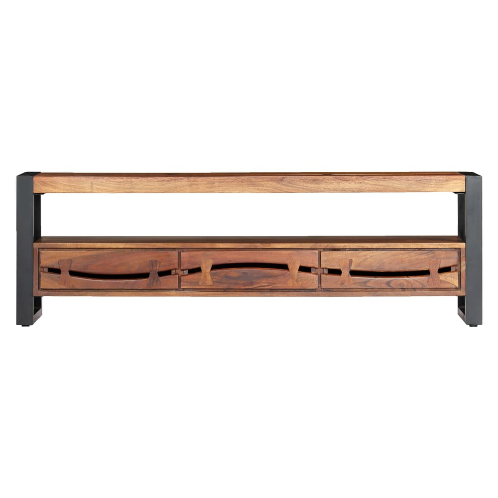 vidaXL TV Cabinet 140x30x45 cm Solid Acacia Wood S0671174134