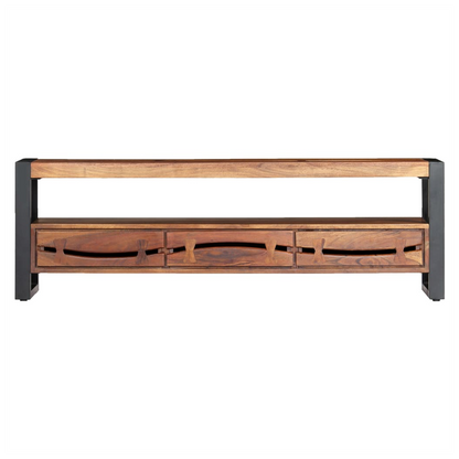 vidaXL TV Cabinet 140x30x45 cm Solid Acacia Wood S0671174134