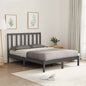 vidaXL Bed Frame Grey Solid Wood 180x200 cm Super King Size S0671026109