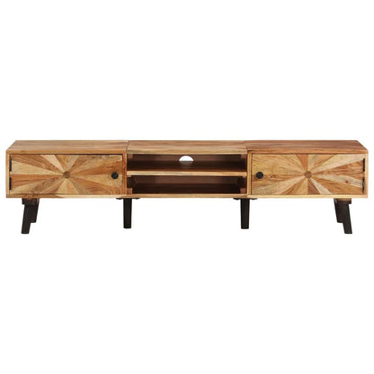 vidaXL TV Cabinet 145x35x35 cm Solid Acacia Wood S0671177425