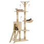 vidaXL Cat Tree with Sisal Scratching Posts 138 cm Grey V0671185441