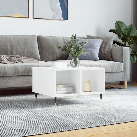 vidaXL Coffee Table White 60x50x36.5 cm Engineered Wood S0671358937