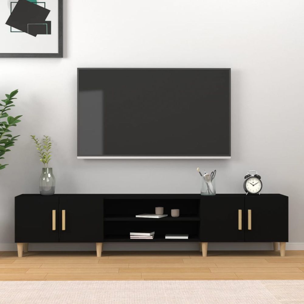 vidaXL TV Cabinet White 180x31.5x40 cm Engineered Wood S0671161852